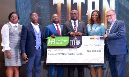 HERITAGE BANK EMPOWERS ELDERLY CAREGIVER WITH N15M IN “THE NEXT TITAN SEASON-8”