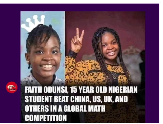 Breaking News Miss Faith Odunsi was Crowned  ‘ Mathematics Queen’ And The Best In The World