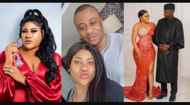 Ladies threaten to snatch Nkechi Blessing man for supporting Mercy Aigbe’s “marriage” to a married man