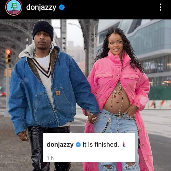 ‘It Is Finished’ -Don Jazzy Declares, as Rihanna’s pregnancy surface on Internet.