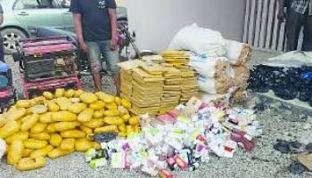 Nine Ghanaians Arrested in Lagos For Allegedly Smuggling N200million Indian Hemp Into Nigeria.