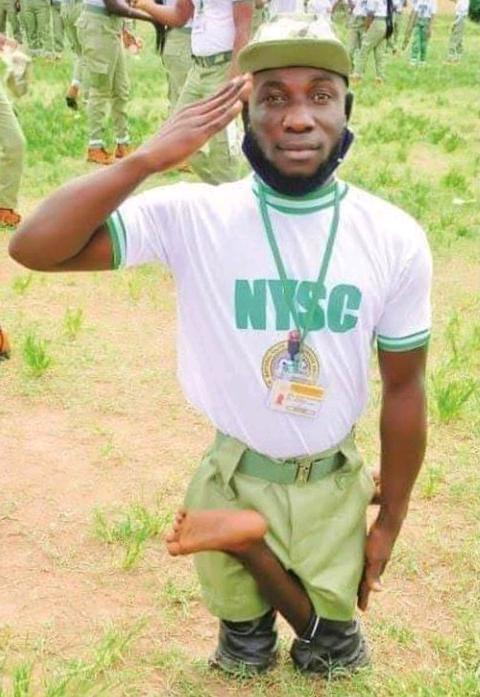 Ikiotere Ayebatonye; Disabled First Class Graduate Shares NYSC Picture