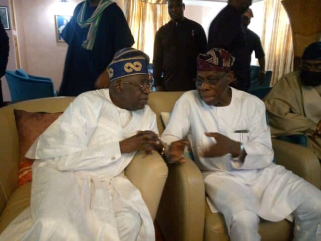 Tinubu In Closed Door Meeting With Obasanjo