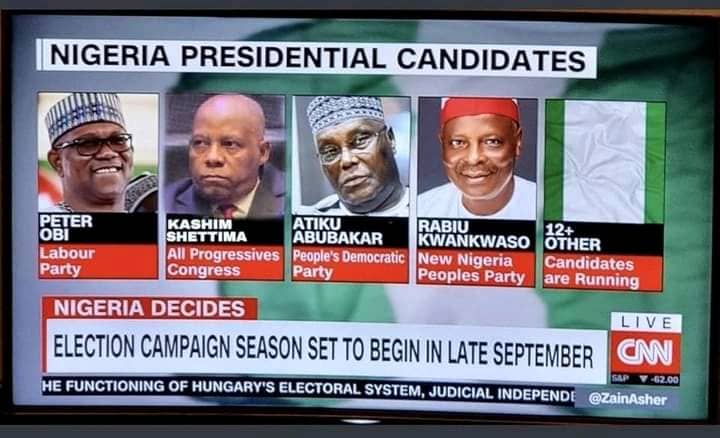 CNN Excludes Tinubu Name From List Of Nigeria’s Presidential Candidates