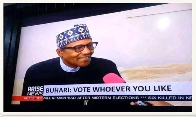 Nigerians Should Vote Who They Like From Whichever Party – Buhari