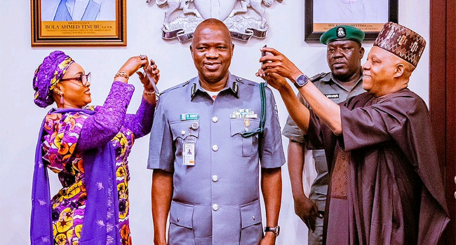 Shettima Decorates New Customs Boss, Seeks More Innovation