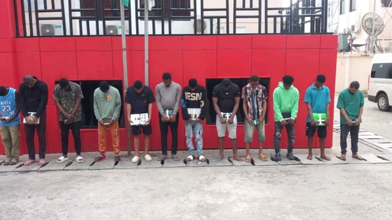 EFCC Arrests 12 Internet Fraudsters (Yahoo Boys) In Abuja