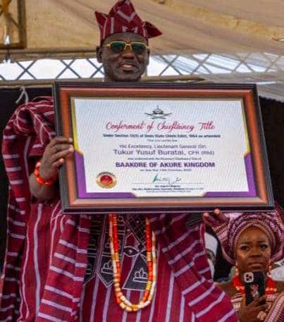 Buratai Installed As Baakore Of Akure Kingdom