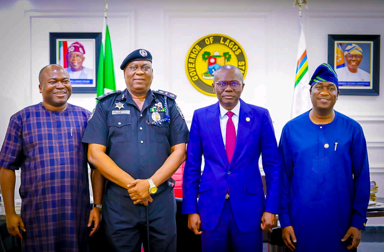 Lagos State Governor Sanwoolu, Dr Ogunsan Play Host To New Police Boss In Lagos