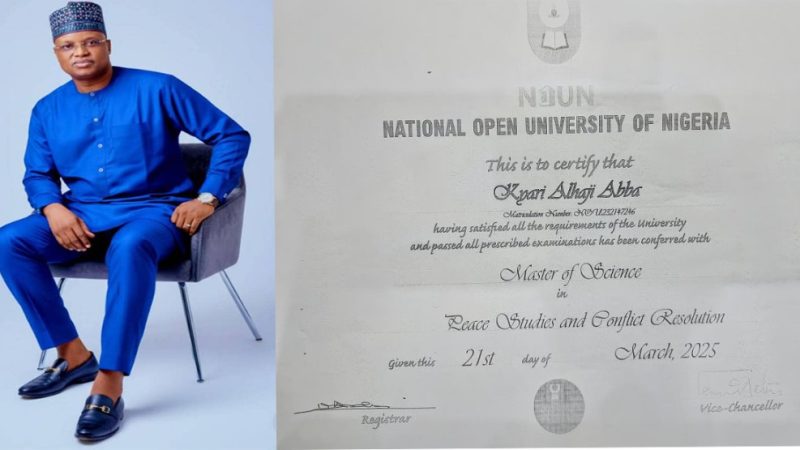 Abba Kyari Bags Master Of Science Degree, Set PhD goal