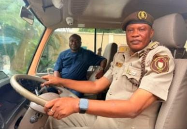 LSSTF Bolsters Lagos Immigration Command with Bus, Rain Gear to Tighten Border Security