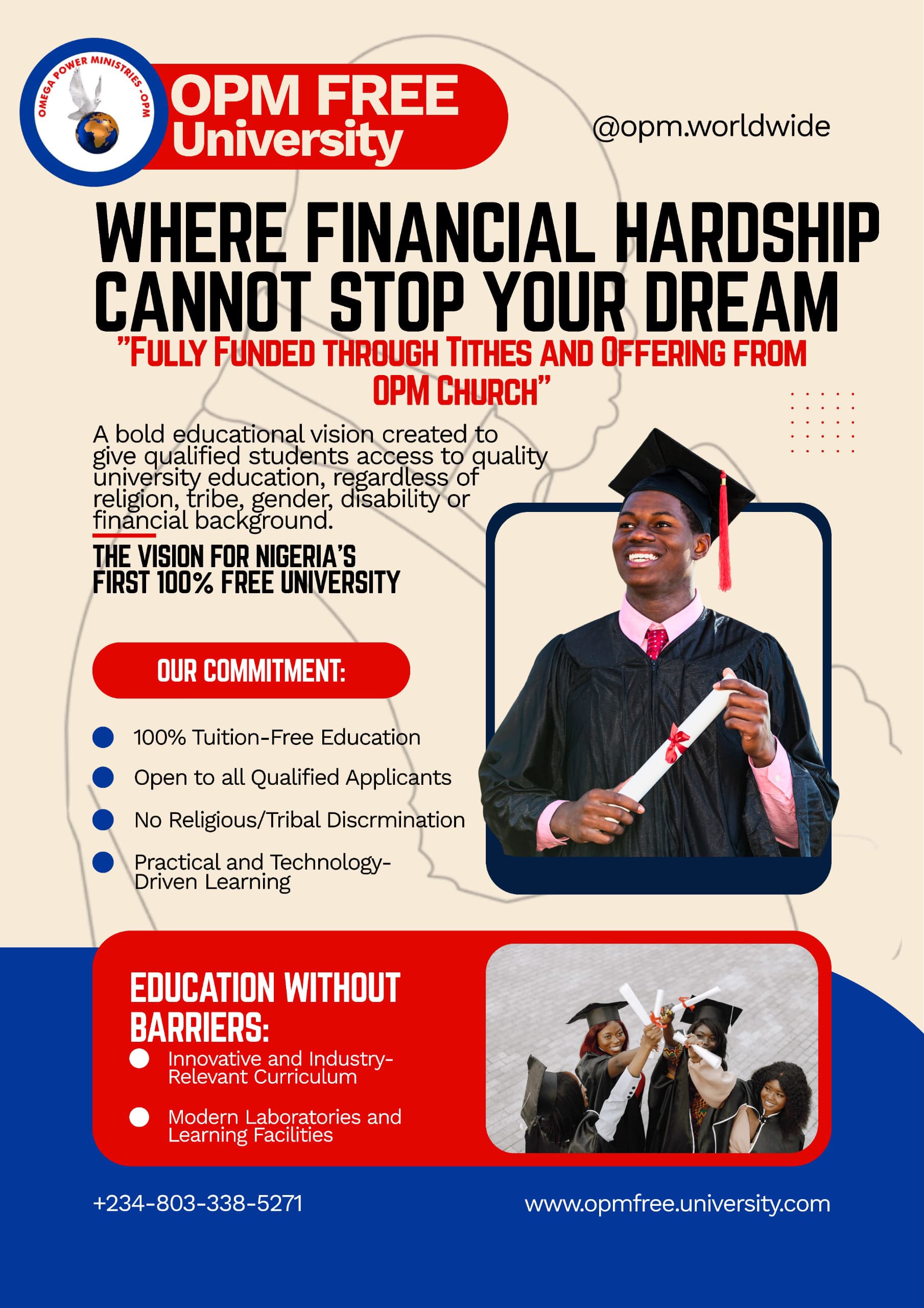 I Will Not Give Up On My Dream Of A 100% Free University For The Poor – OPM Founder