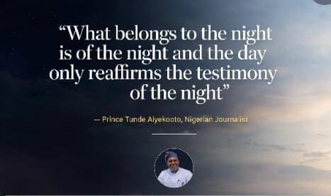 The Testimony of the Night- Prince Tunde Aiyekooto